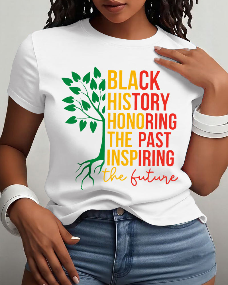 Honoring The Past Inspiring The Future Cotton Short Sleeve Tshirt