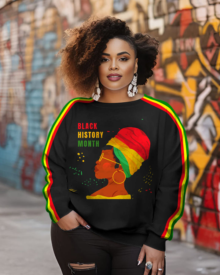 Black Women Black History Month Long Sleeve Sweatshirt
