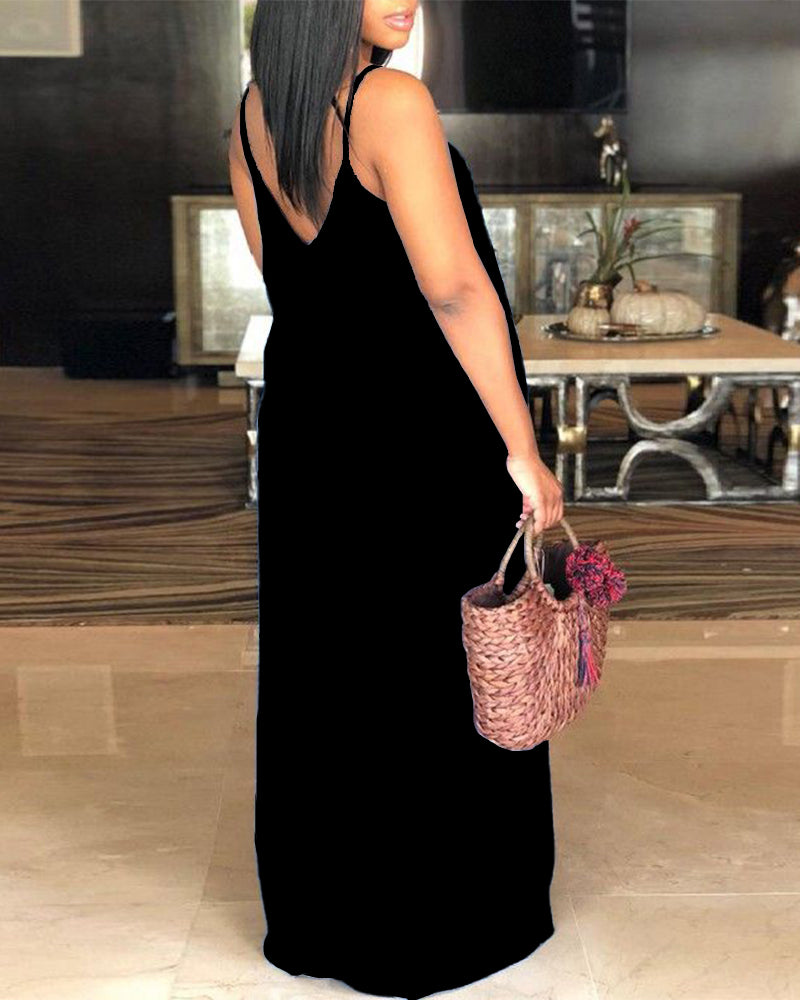 Jammin Music V-Neck Pocket Cami Dress