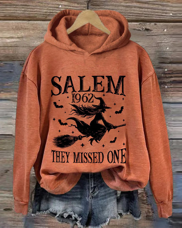 Women's Funny Halloween Witch Salem 1692 You Missed One Casual Hoodie