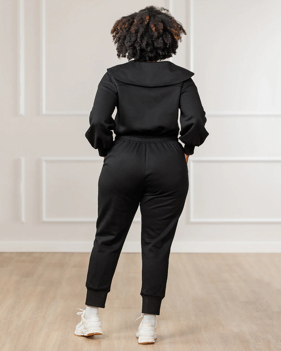 Fleece Puffed Sleeve Jumpsuit