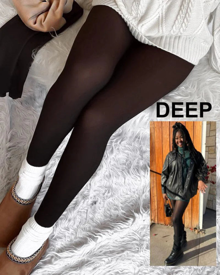 Wmnblack Warm Fleece Tights Slim Fit Tummy Control For Every Skin Tone