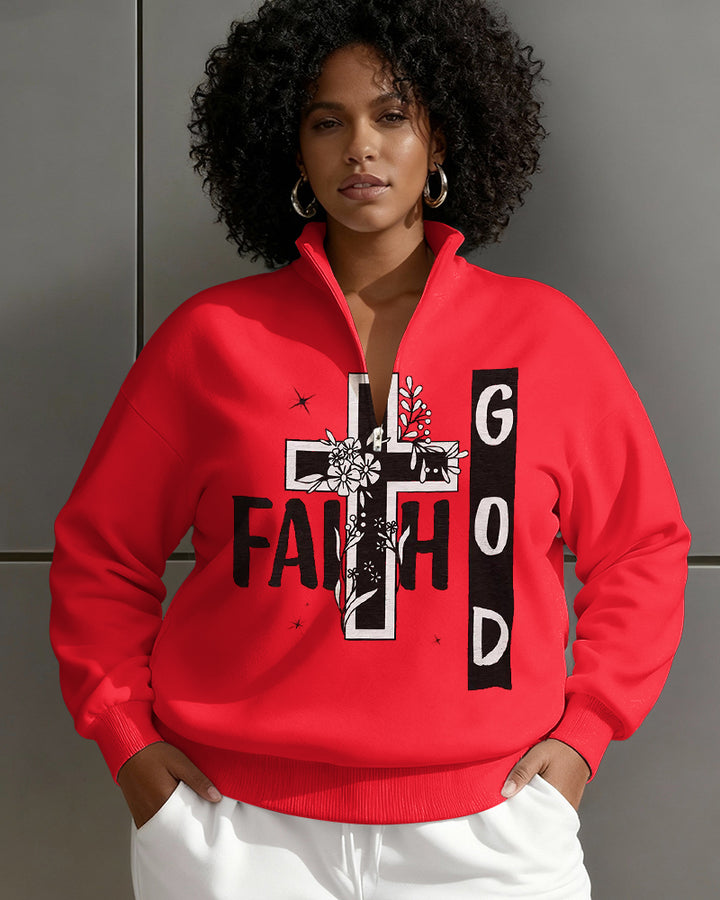 Minimalist Faith & GOD Long Sleeve Sweatshirt