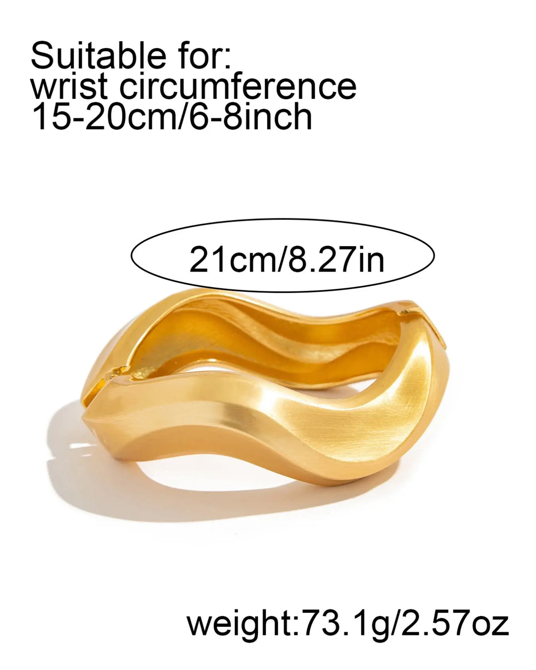 4-piece Set Chunky Matte Gold Cuff Bracelet for Women