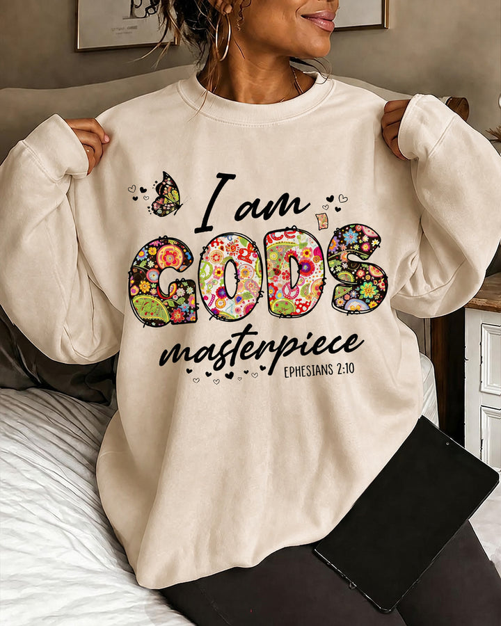Women's I Am God's Masterpiece EPHESIANS 2:10 Round Neck Sweatshirt