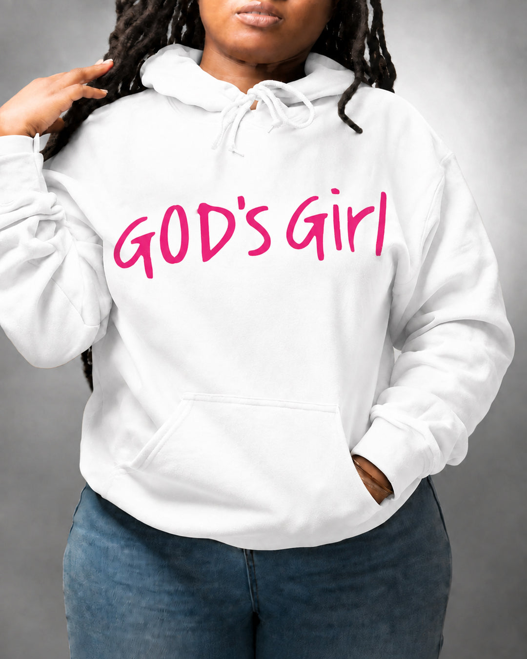 Women's GOD's Girl Prints Long Sleeve Hoodie