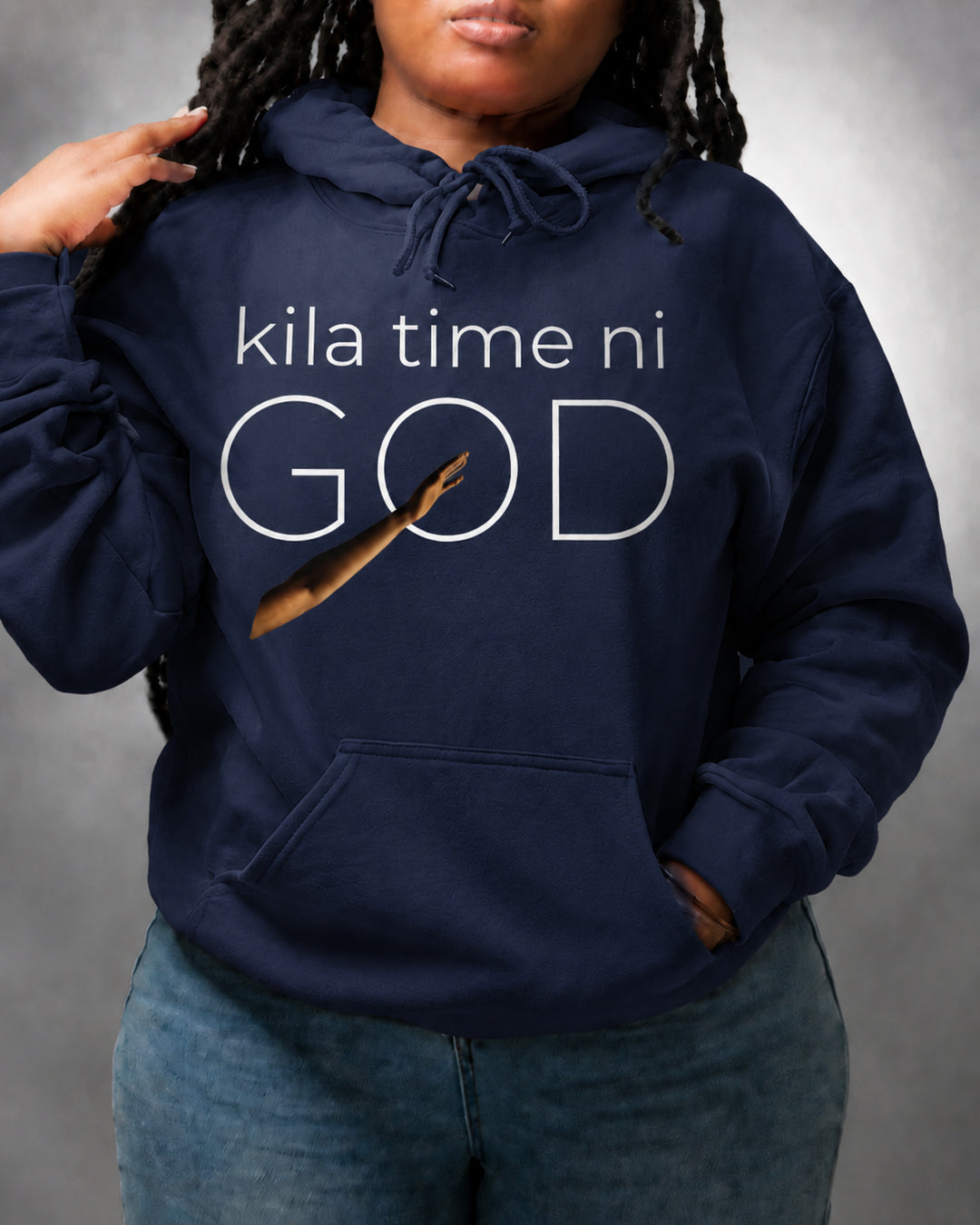 Women's Kila Time Ni GOD Prints Long Sleeve Hoodie