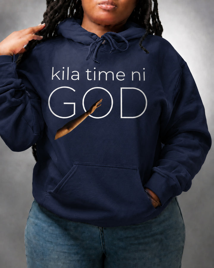 Women's Kila Time Ni GOD Prints Long Sleeve Hoodie