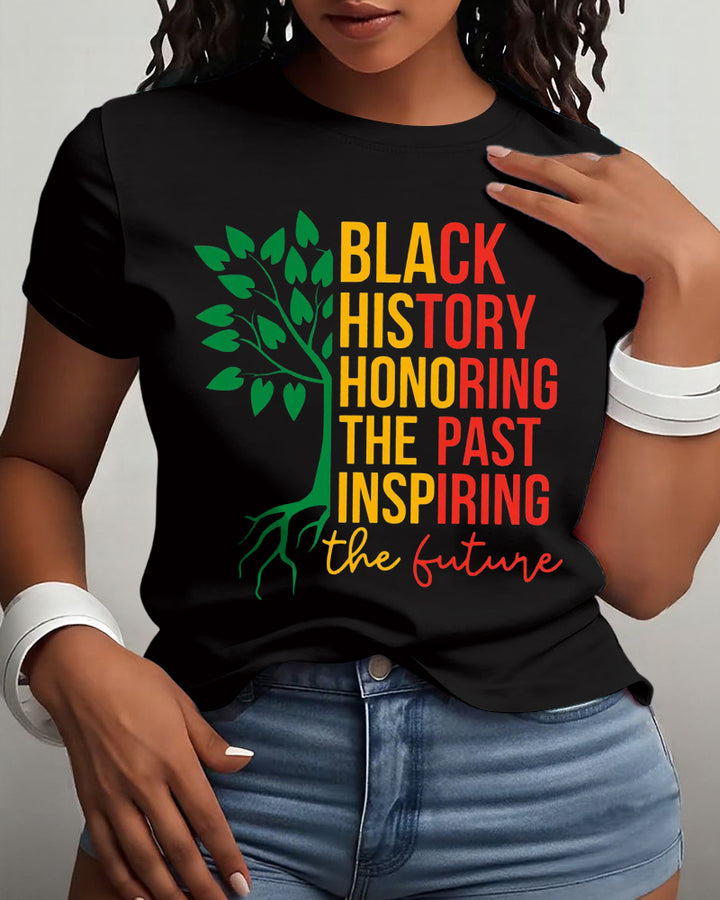 Honoring The Past Inspiring The Future Cotton Short Sleeve Tshirt