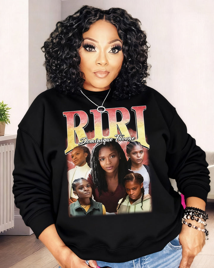 Retro 90S Dominique Thorne Crewneck Long Sleeve Sweatshirt