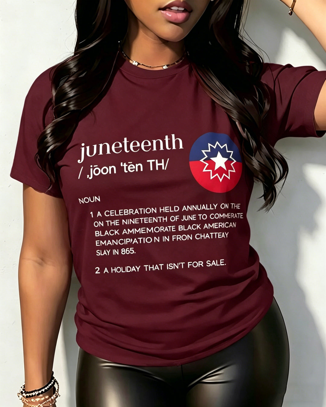 100% Cotton Juneteenth Flag- Freeish Crew Neck Short Sleeve Tshirt