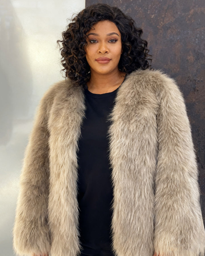 Autumn And Winter Eco-friendly Fur Fur Coat Women's Mid-length Thickened Warm Light Luxury Fox Fur Coat