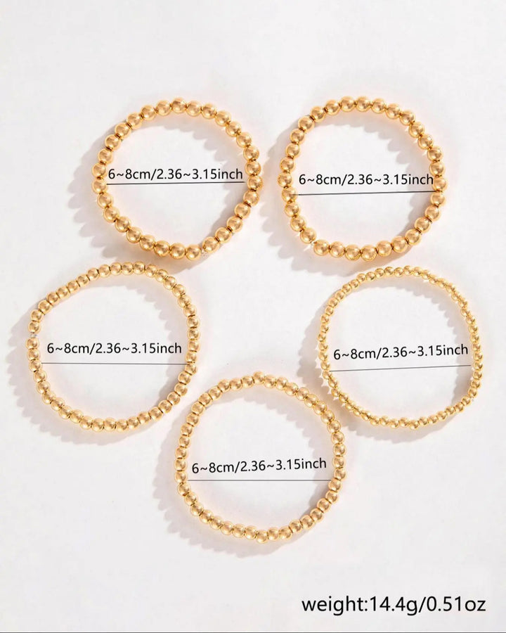 Minimalist Random Beaded Stackable Bracelets, Stacked Bracelets