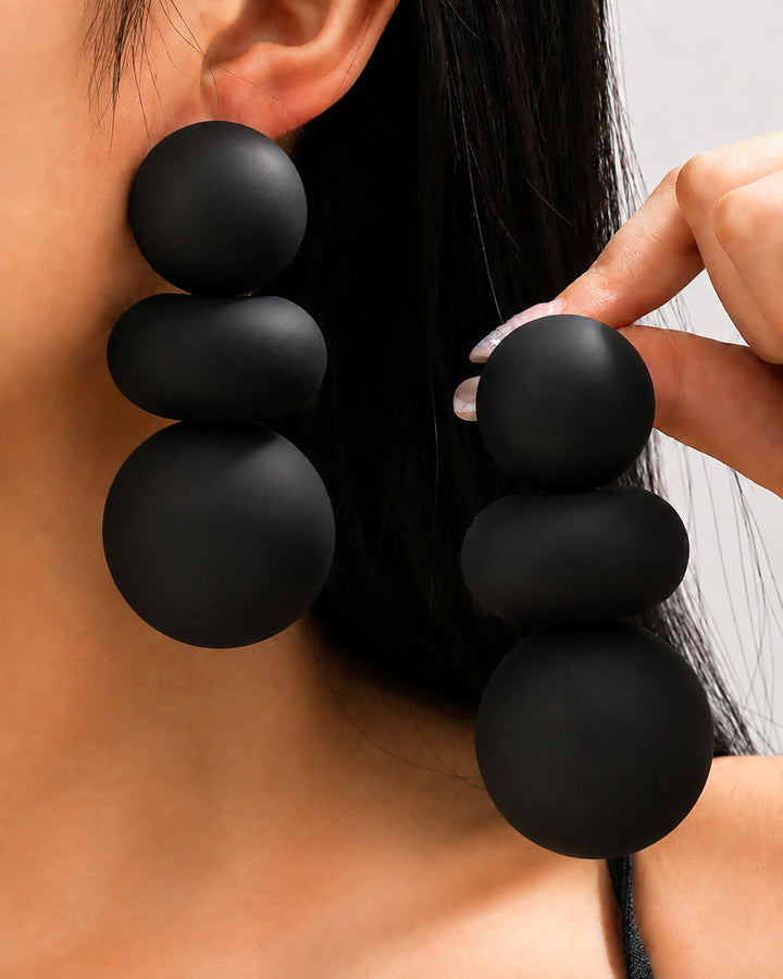 Beaded Geometric Solid Color Earrings Accessories