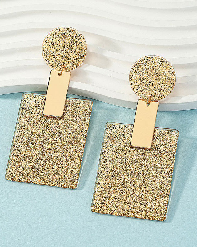 Geometric Round and Square Acrylic Earrings