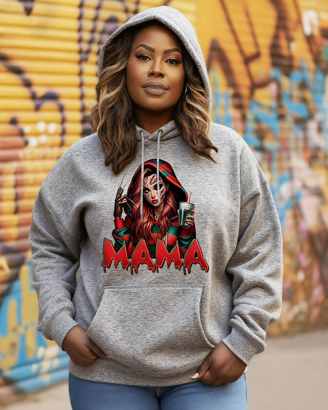 Horror Halloween Spooky Mama Cotton Long-sleeved Hoodies