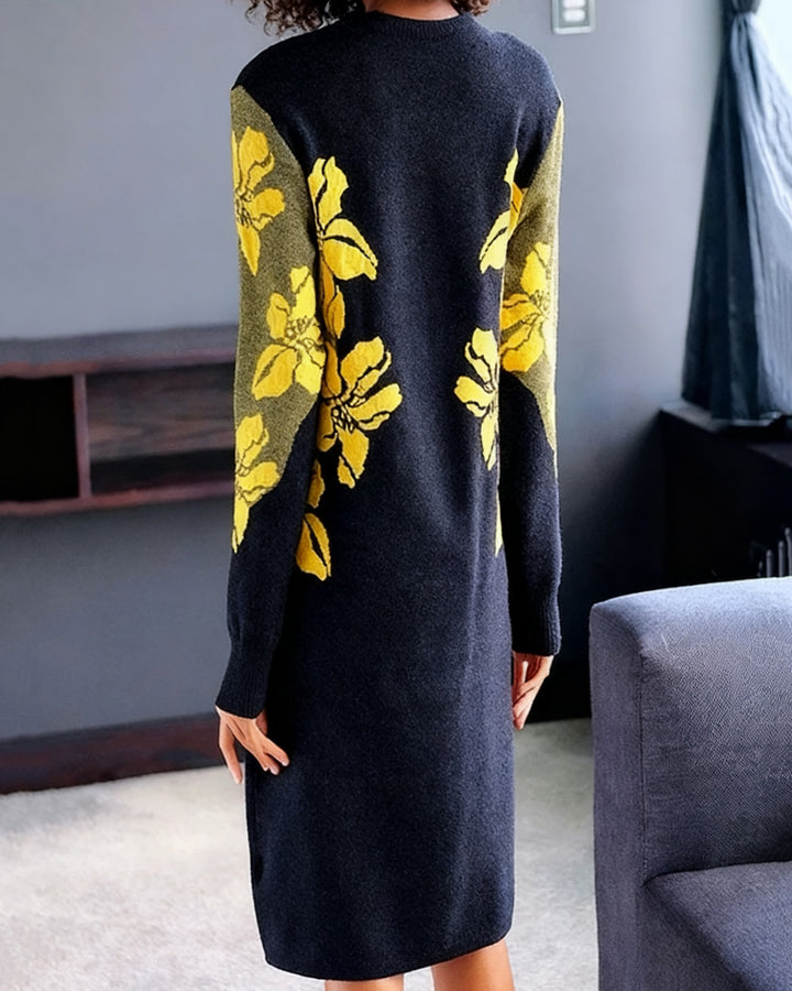 Thickened Over-the-Knee Knitted Dress Sweater Dress