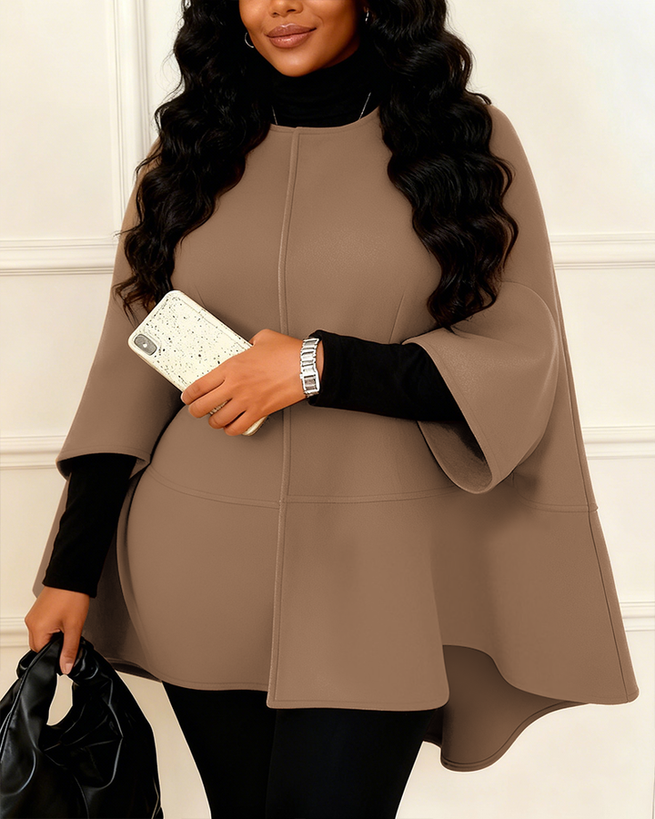 Cape Cape Midi Cardigan Jacket Plaid Coat