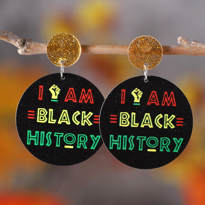 Juneteenth African Style Map Avatar Earrings