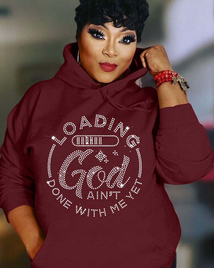 Loading God Ain't Done With Me Yet Printing Long Sleeve Hoodies