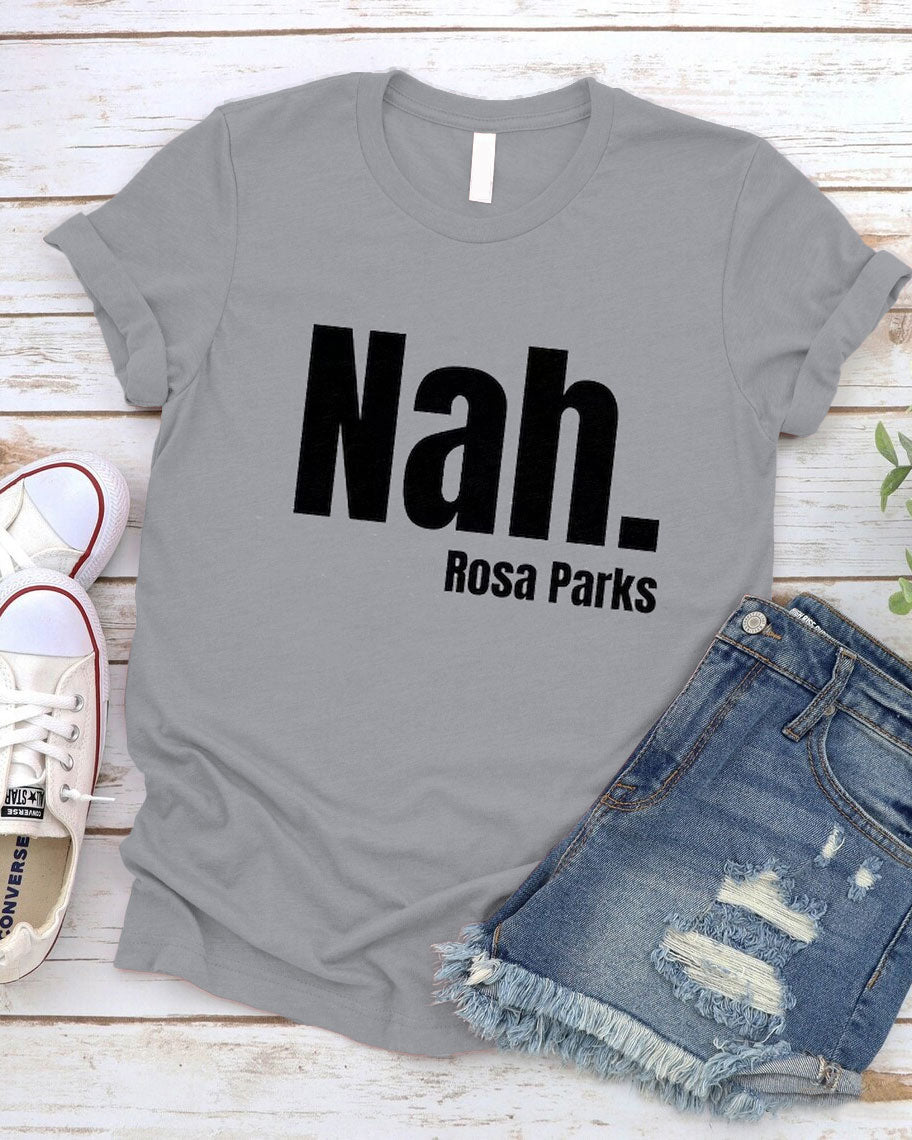 African American Black Women 100% Cotton Crew Neck Short Sleeve Tshirt