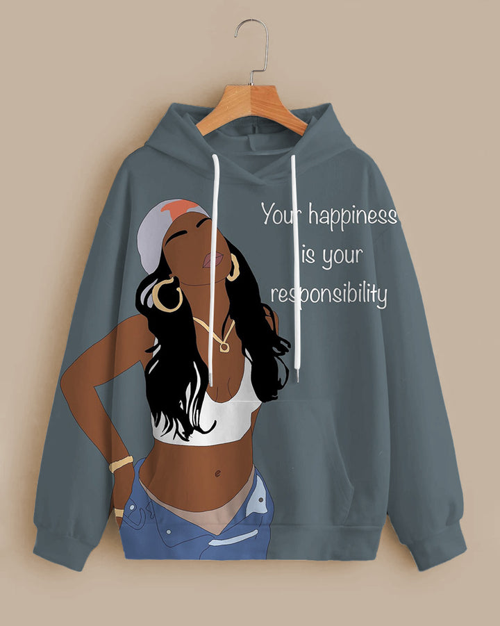 Your Happiness is your responsibility Long-sleeved Hoodie