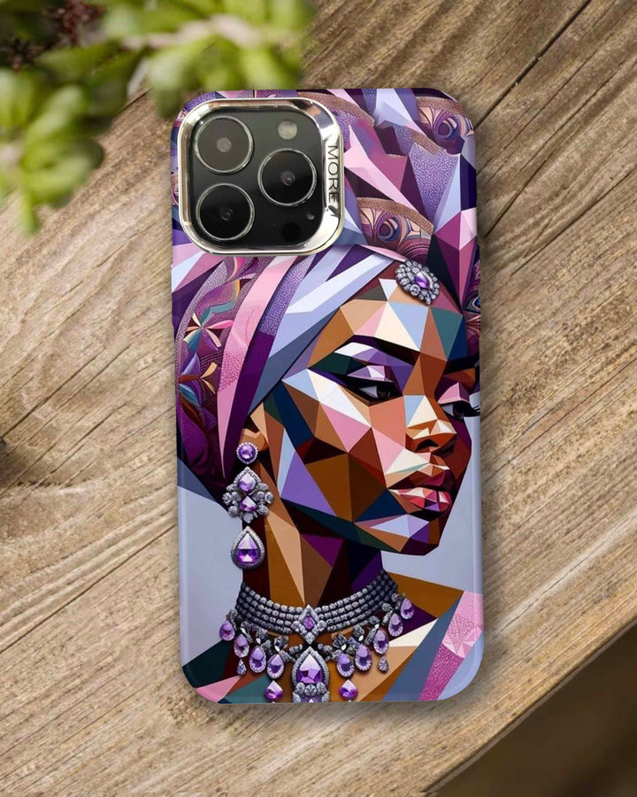 Black Women Cubism Art Print IPhone Case