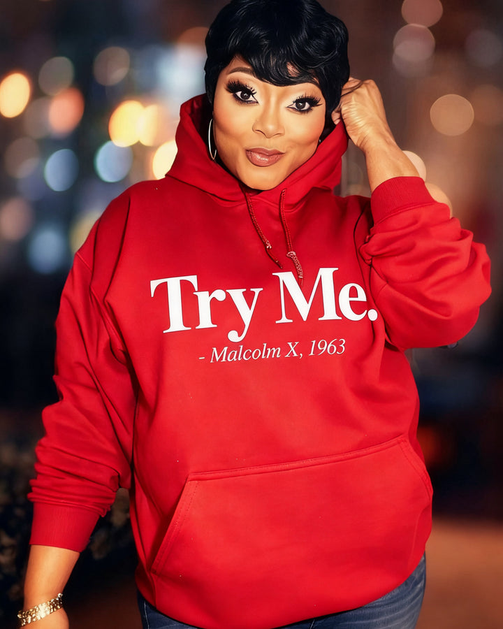 Try Me Malcolm X 1963 Long-sleeved Hoodies