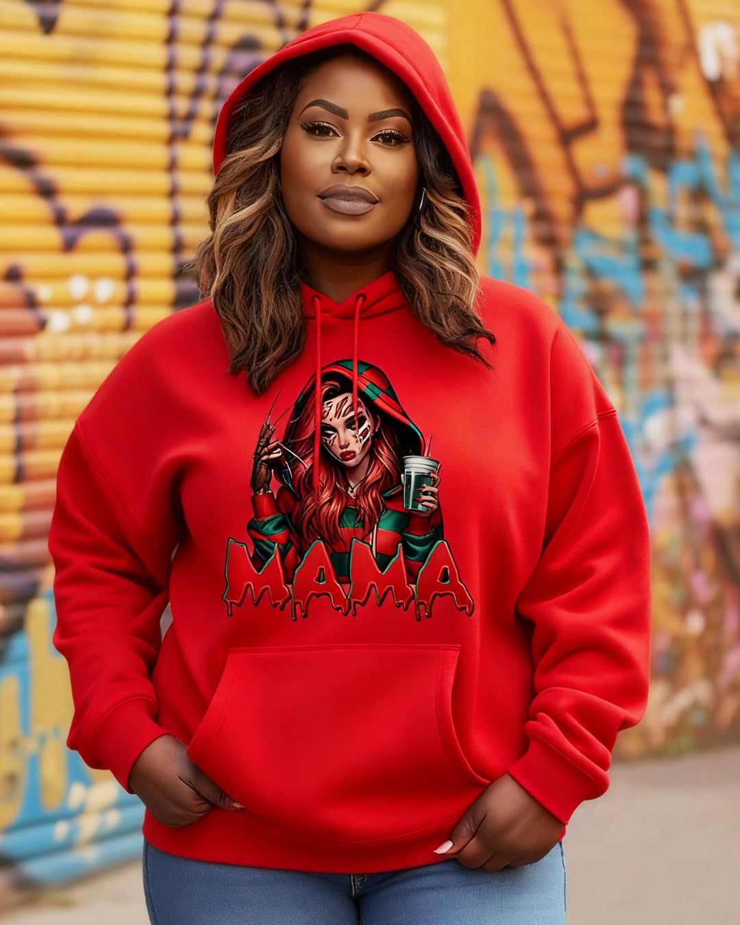 Horror Halloween Spooky Mama Cotton Long-sleeved Hoodies