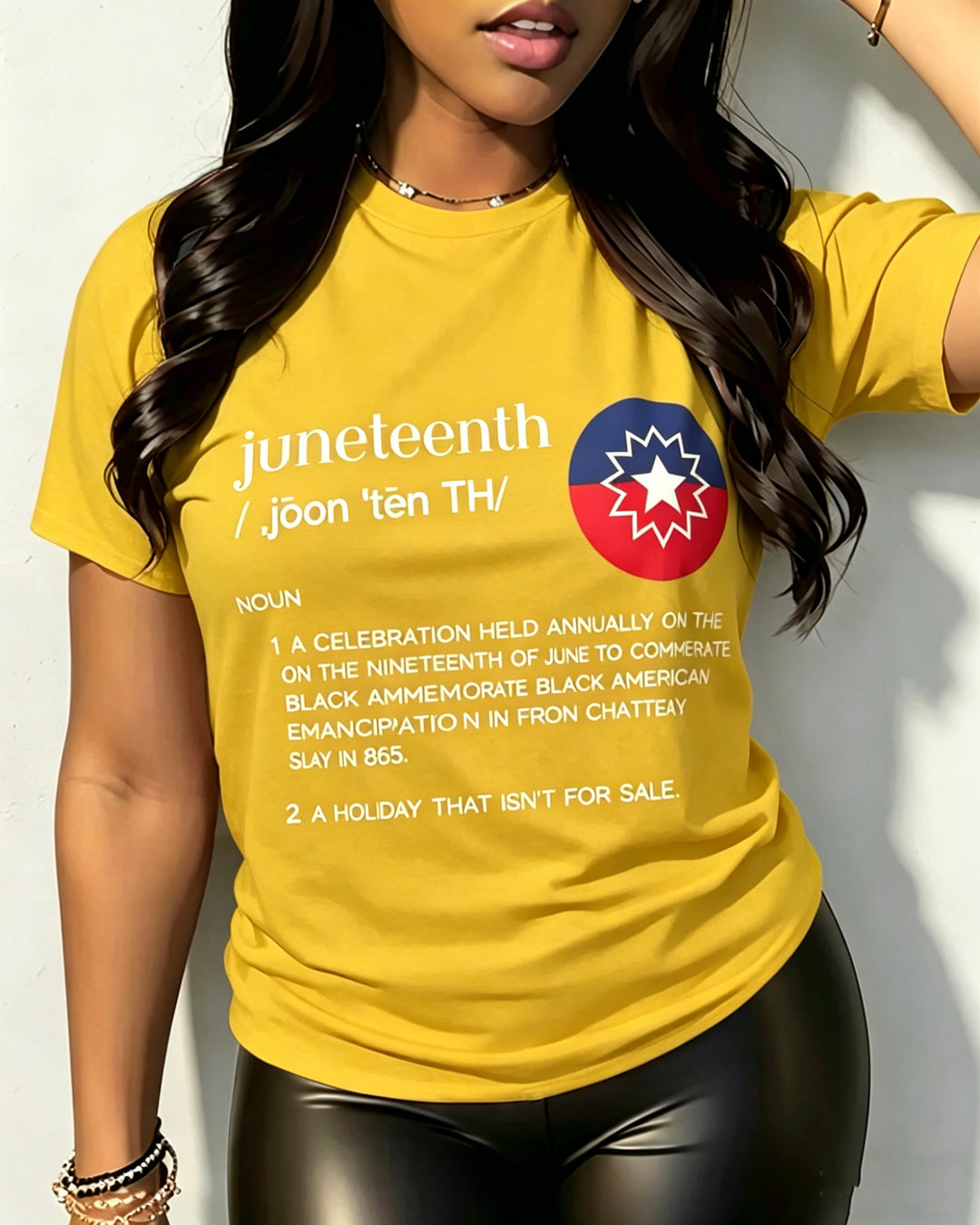 100% Cotton Juneteenth Flag- Freeish Crew Neck Short Sleeve Tshirt