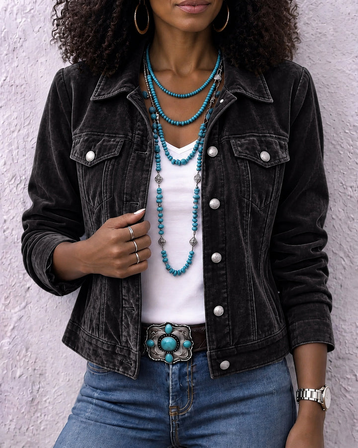 Boho Vintage-inspired Velvet Jacket
