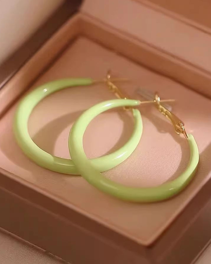 Luxury Vintage Enamel Earrings Exaggerated Large Earrings
