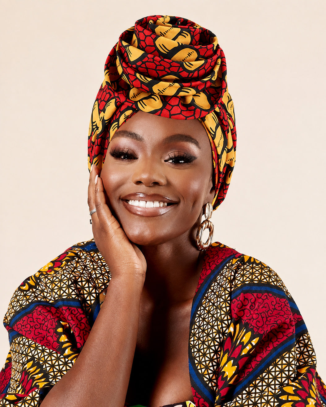 Stylish and Elegant Ankara Totem Turban Hat Headscarf Hat
