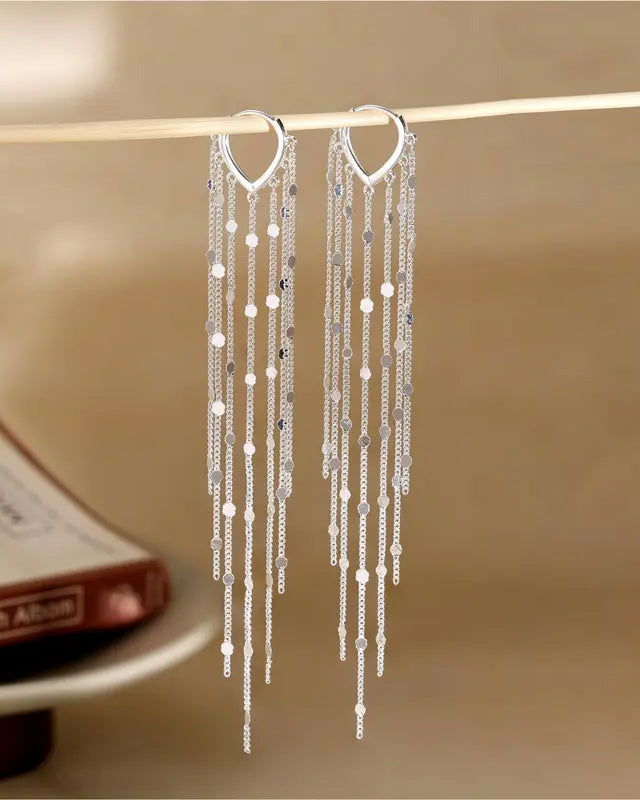 Women's Long Sequin Tassel Earrings