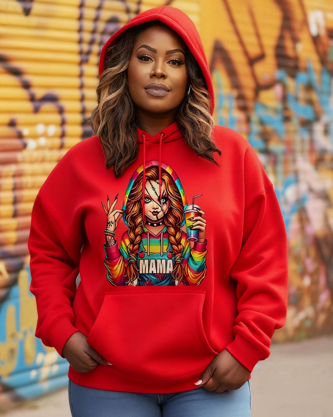 Mama Halloween Girl Cotton Long-sleeved Hoodies