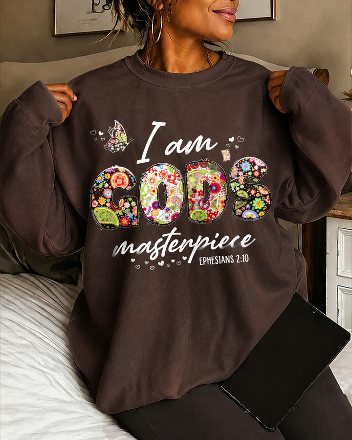Women's I Am God's Masterpiece EPHESIANS 2:10 Round Neck Sweatshirt