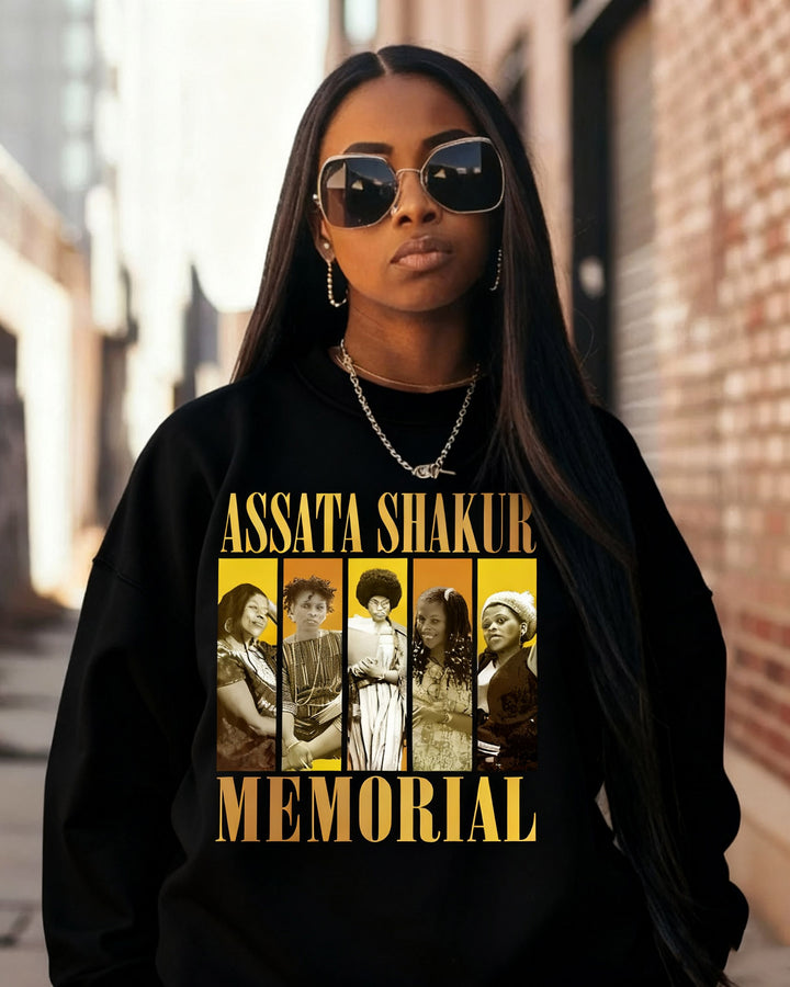 Assata Shakur Memorial Crewneck Long Sleeve Sweatshirt