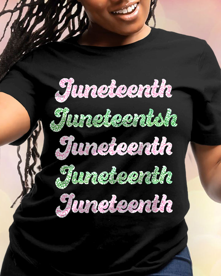 100% Cotton Juneteenth Retro AKA Crew Neck Short Sleeve Tshirt