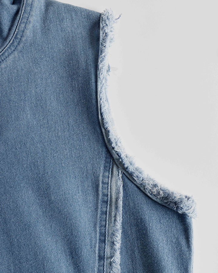 Vintage Casual Hooded V-neck Zipper Side Slits Buttons Denim Midi Dress