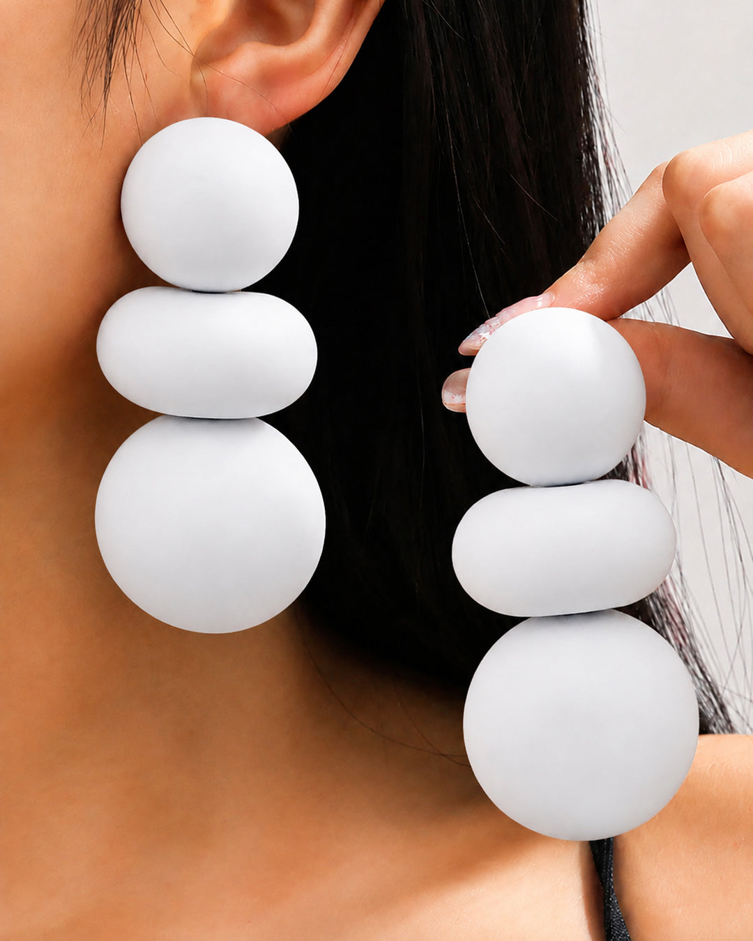 Beaded Geometric Solid Color Earrings Accessories