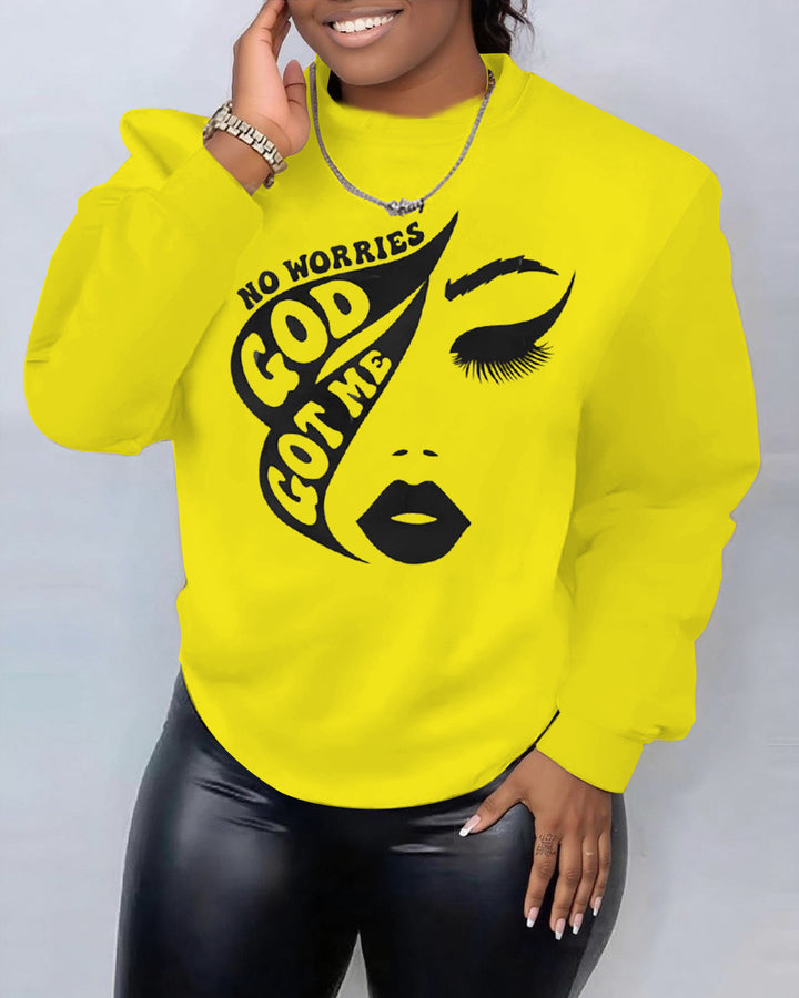 God Got Me Black Magic Crewneck Long Sleeve Sweatshirt