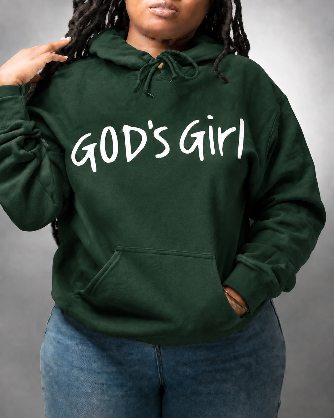 Women's GOD's Girl Prints Long Sleeve Hoodie