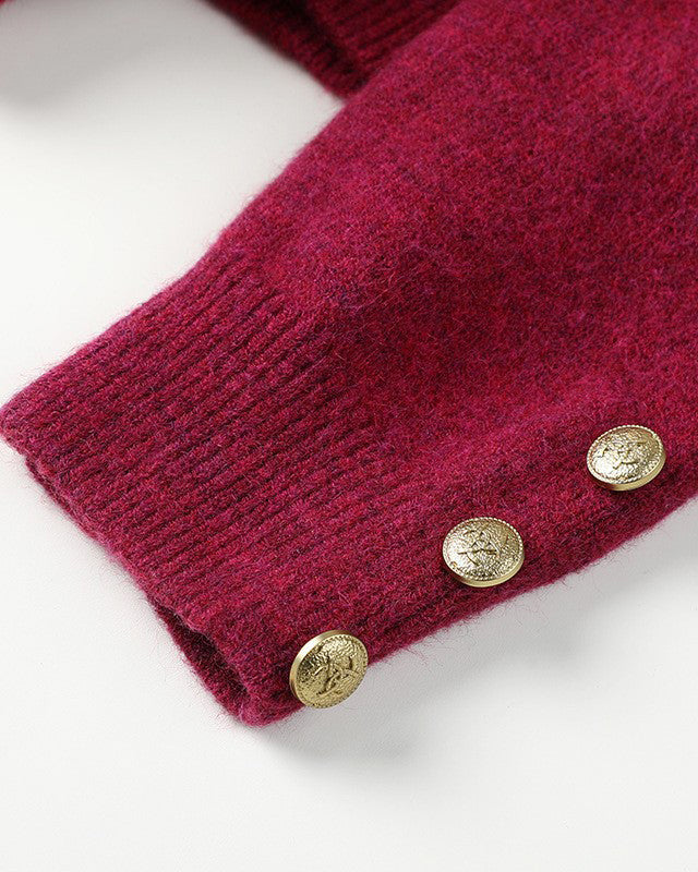 Shawl Collar Long-sleeved Loose Sweater