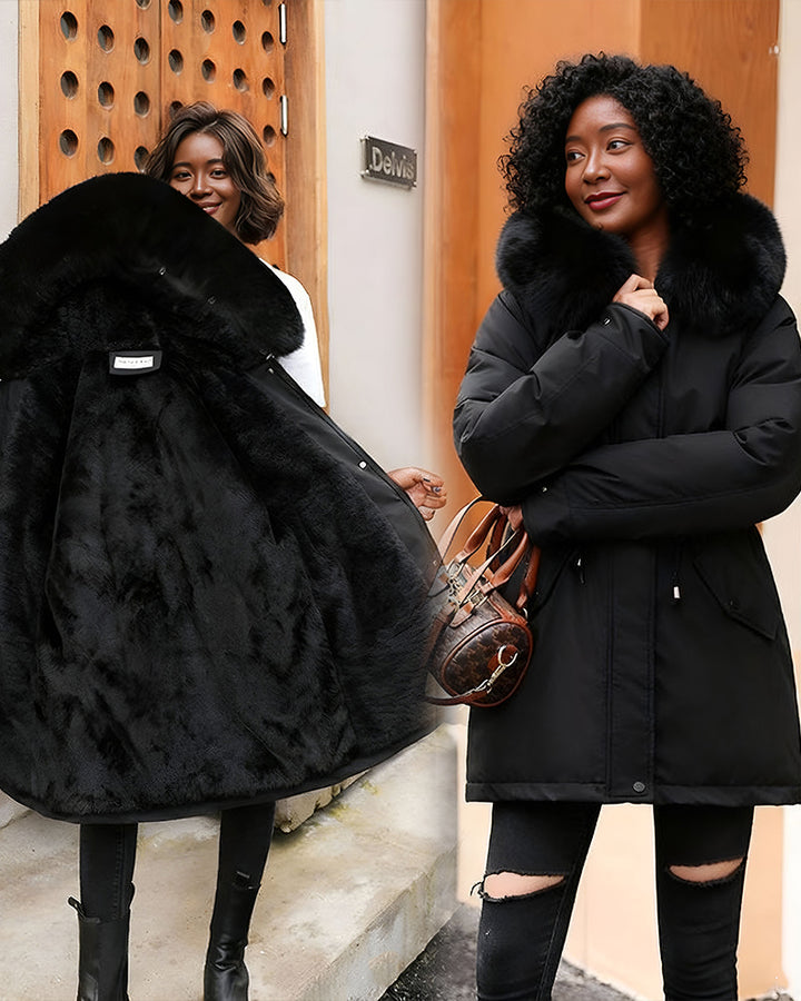 Down Cotton-padded Jacket Mid-length Loose Large Size Cotton-padded Jacket