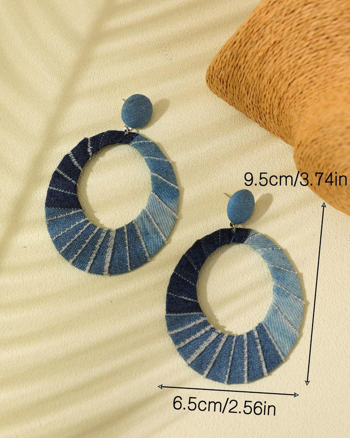 Casual Fashion Exaggerated Earrings, Handmade Oval Cowgirl Earrings