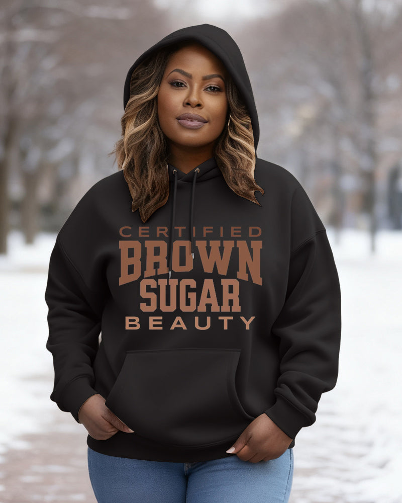 Black Woman's Brown Sugar Long Sleeve Hoodies