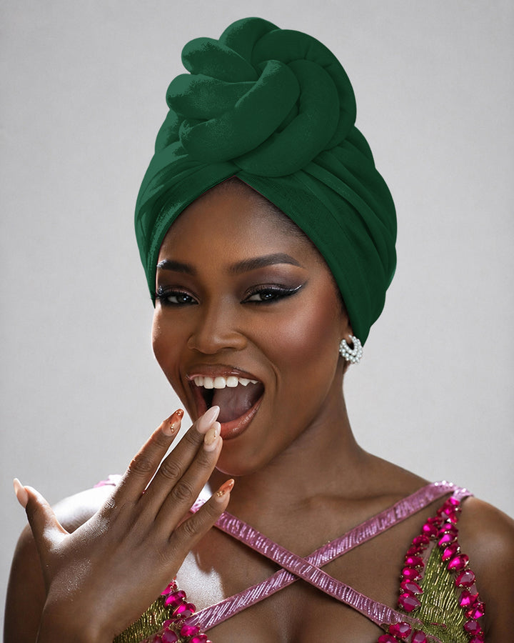Solid Color 3D Braided Knotted Turban Hat