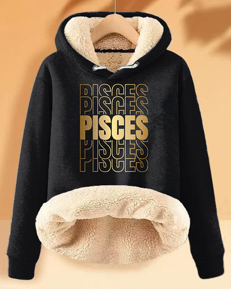 Stacked Pisces Zodiac Long-sleeved Hoodie