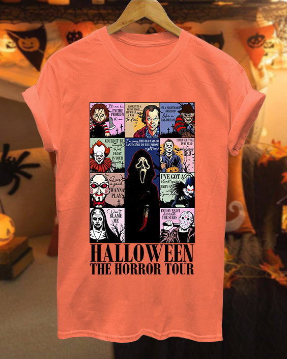 Halloween The Horror Tour 100% Cotton Crew Neck Short Sleeve Tshirt