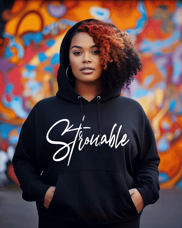 Simple Letter Print Long-sleeved Hoodie